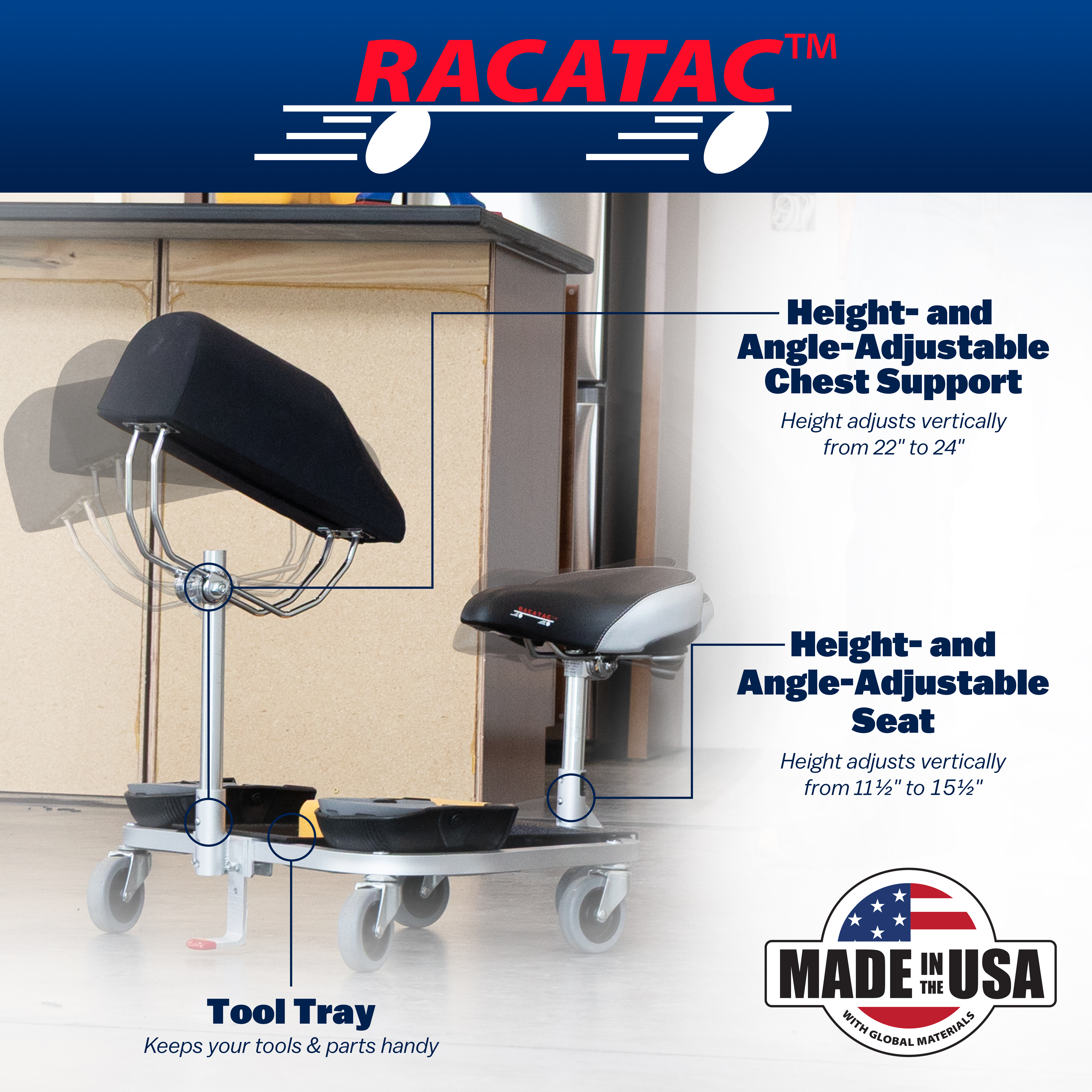 specific features of the RACATAC with chest support